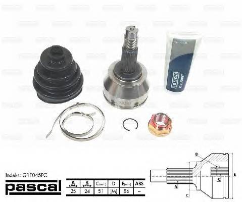 PASCAL G1F045PC Шарнирный комплект, привод