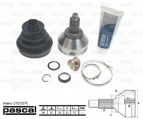 PASCAL G1S005PC Шарнирный комплект, привод...