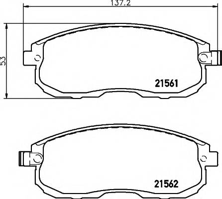 HELLA 8DB 355 013-991 Комплект гальмівних колодо... HELLA 8DB 355 013-991 Комплект гальмівних колодо...