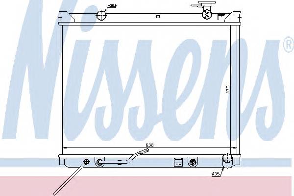 NISSENS 66682 Радиатор, охлаждение двига