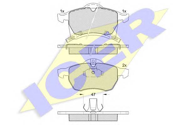 ICER 181248 Комплект тормозных колодок