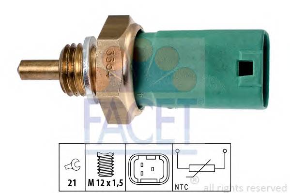 FACET 7.3354 Датчик, температура олії; Д... FACET 7.3354 Датчик, температура олії; Д...