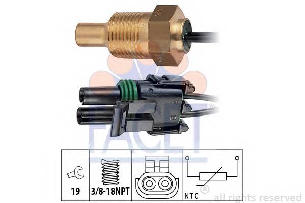FACET 7.3307 Датчик, температура масла; ...