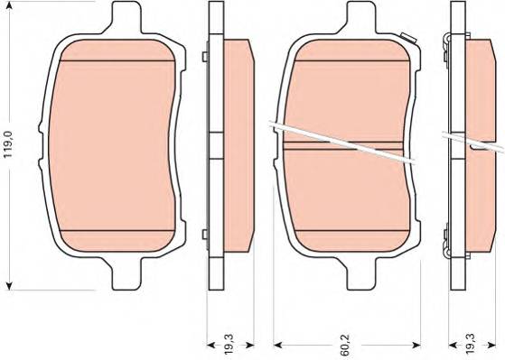 TRW GDB1755 Комплект гальмівних колодо... TRW GDB1755 Комплект гальмівних колодо...