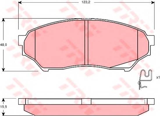 TRW GDB3270 Комплект гальмівних колодо... TRW GDB3270 Комплект гальмівних колодо...