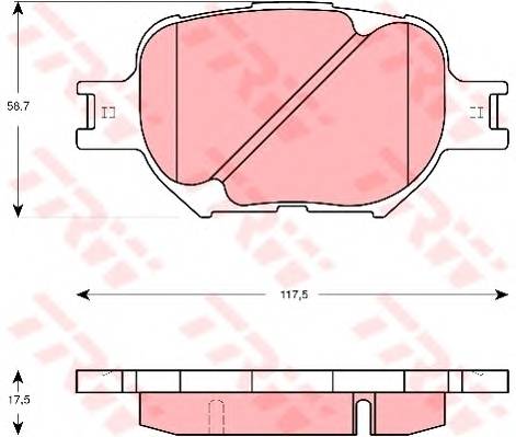 TRW GDB3316 Комплект гальмівних колодо... TRW GDB3316 Комплект гальмівних колодо...