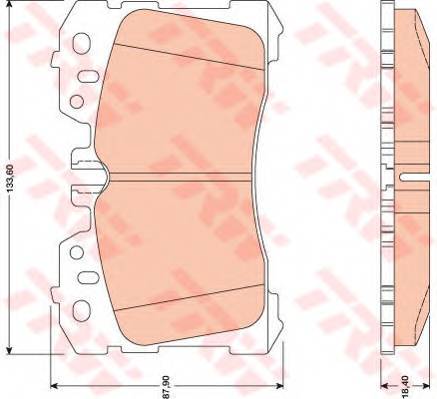 TRW GDB3473 Комплект тормозных колодок