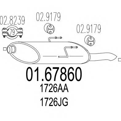 MTS 01.67860 Глушитель выхлопных газов 