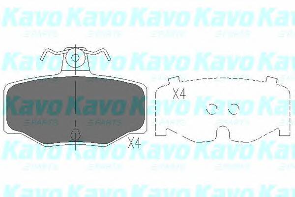 KAVO PARTS KBP-6511 Комплект гальмівних колодо...