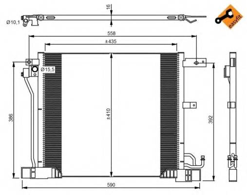 NRF 350040 Конденсатор, кондиционер NRF 350040 Конденсатор, кондиционер
