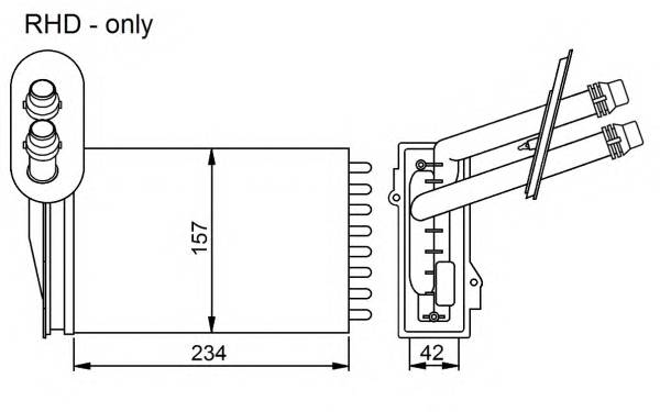 NRF 53402 Теплообменник, отопление с