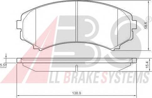 A.B.S. 37203 Комплект тормозных колодок
