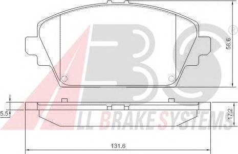 A.B.S. 37205 Комплект тормозных колодок