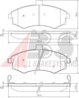 A.B.S. 37403 Комплект тормозных колодок... A.B.S. 37403 Комплект тормозных колодок...