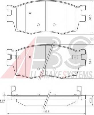 A.B.S. 37520 Комплект тормозных колодок... A.B.S. 37520 Комплект тормозных колодок...