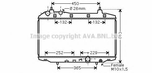 AVA QUALITY COOLING HD2188 Радиатор, охлаждение двига...