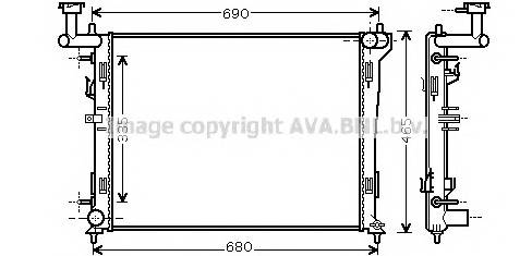 AVA QUALITY COOLING HYA2180 Радиатор, охлаждение двига... AVA QUALITY COOLING HYA2180 Радиатор, охлаждение двига...