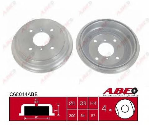 ABE C68014ABE Гальмівний барабан ABE C68014ABE Гальмівний барабан