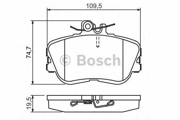 BOSCH 0 986 460 977 Комплект гальмівних колодо... BOSCH 0 986 460 977 Комплект гальмівних колодо...