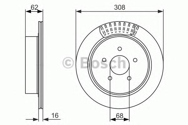 BOSCH 0 986 479 606 Тормозной диск BOSCH 0 986 479 606 Тормозной диск