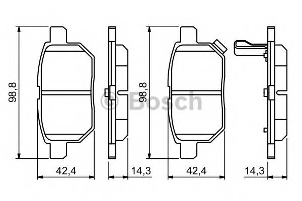BOSCH 0 986 494 255 Комплект гальмівних колодо... BOSCH 0 986 494 255 Комплект гальмівних колодо...
