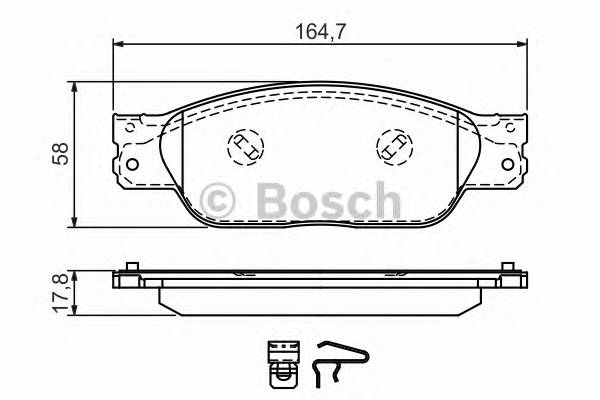 BOSCH 0 986 494 355 Комплект тормозных колодок
