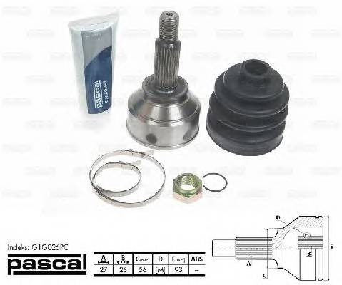 PASCAL G1G026PC Шарнирный комплект, привод