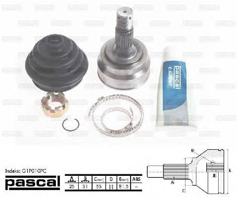 PASCAL G1P010PC Шарнирный комплект, привод
