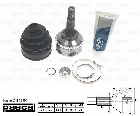 PASCAL G1R012PC Шарнірний комплект, привод... PASCAL G1R012PC Шарнірний комплект, привод...