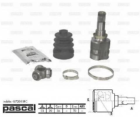 PASCAL G72011PC Шарнирный комплект, привод... PASCAL G72011PC Шарнирный комплект, привод...