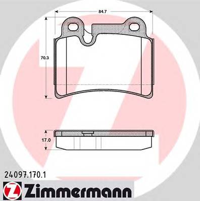 ZIMMERMANN 24097.170.1 Комплект тормозных колодок... ZIMMERMANN 24097.170.1 Комплект тормозных колодок...