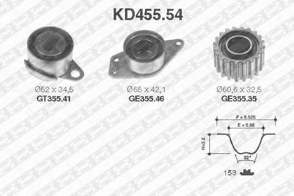 SNR KD455.54 Комплект ремня ГРМ SNR KD455.54 Комплект ремня ГРМ