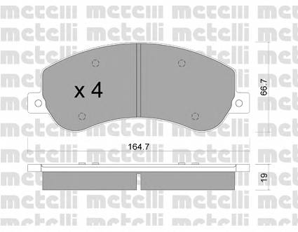 METELLI 22-0680-1 Комплект тормозных колодок