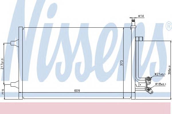 NISSENS 940097 Конденсатор, кондиционер NISSENS 940097 Конденсатор, кондиционер
