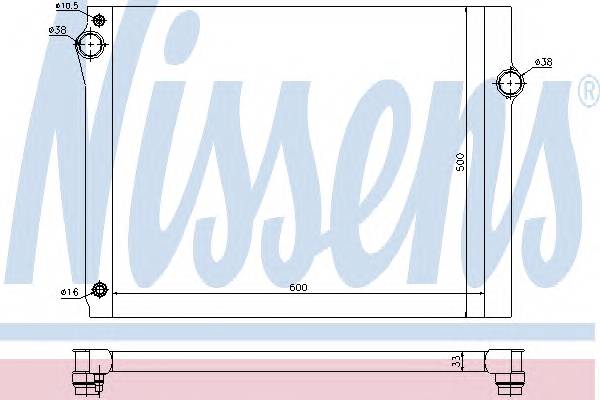 NISSENS 60768 Радиатор, охлаждение двига