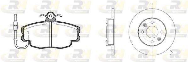 ROADHOUSE 8141.00 Комплект тормозов, дисковы