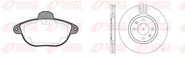 REMSA 8608.00 Комплект гальм, дисковий га... REMSA 8608.00 Комплект гальм, дисковий га...