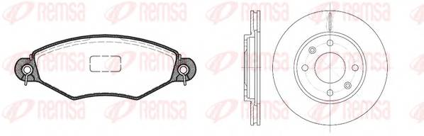 REMSA 8643.07 Комплект тормозов, дисковы