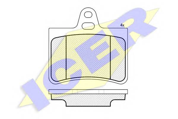 ICER 181407 Комплект тормозных колодок