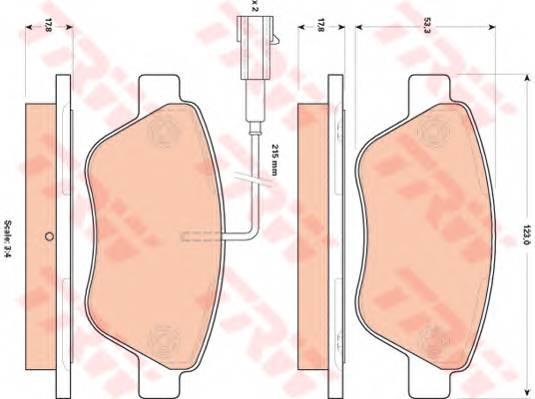 TRW GDB1842 Комплект тормозных колодок