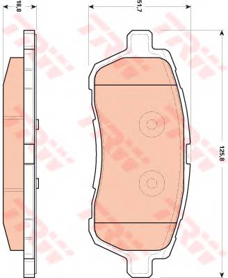 TRW GDB1893 Комплект тормозных колодок