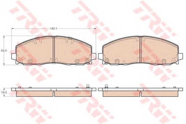TRW GDB1944 Комплект тормозных колодок