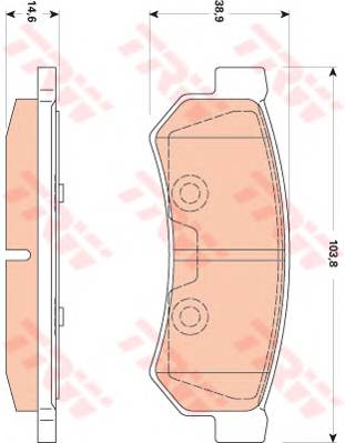TRW GDB4178 Комплект тормозных колодок