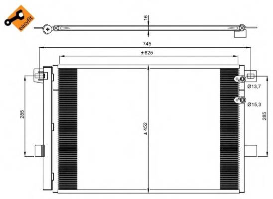 NRF 350041 Конденсатор, кондиціонер NRF 350041 Конденсатор, кондиціонер