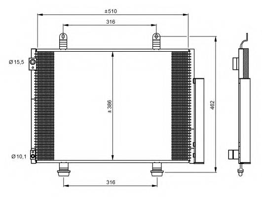 NRF 35944 Конденсатор, кондиционер