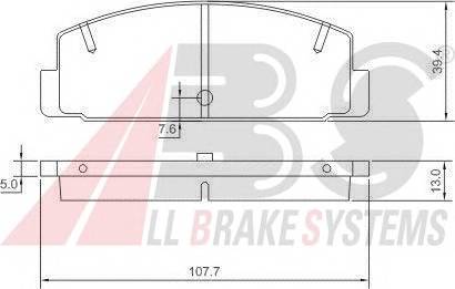 A.B.S. 36571 Комплект тормозных колодок