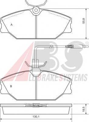 A.B.S. 36769 Комплект тормозных колодок...