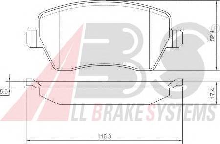 A.B.S. 37395 Комплект тормозных колодок