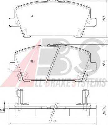 A.B.S. 37529 Комплект тормозных колодок... A.B.S. 37529 Комплект тормозных колодок...