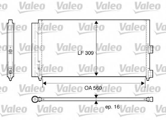 VALEO 818021 Конденсатор, кондиционер VALEO 818021 Конденсатор, кондиционер